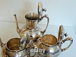 J. E. Caldwell Beaux Sterling Silver 6 Pièces Thé / Café Set English Sterling