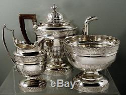 John Mcmullin Silver Tea Set Exemples C1810 In Musée De Winterthur