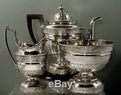 John Mcmullin Silver Tea Set Exemples C1810 In Musée De Winterthur