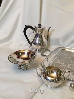 Lot de service à thé antique en argent WM Rogers 1847