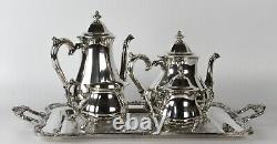 Magnifique Ensemble de thé en argent plaqué Oneida de 5 pièces