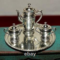 Miniature Sterling Silver Tea Set Dollhouse 112 Artiste O'meara