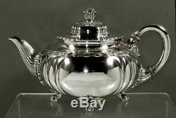Motif Tiffany Set Sterling Tea C1880 Vague, Rivage