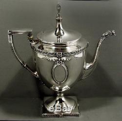 Mt. Ensemble De Thé En Argent Sterling Vernon 14k Or 79 Oz. Était $ 5400 No Réserve