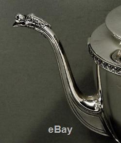 Mt. Ensemble De Thé En Argent Sterling Vernon 14k Or 79 Oz. Était $ 5400 No Réserve