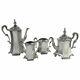 Néogothique Antique English Sterling Silver Set Thé. 1852. Stunning