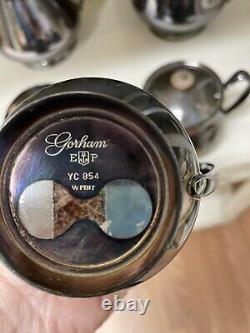 Old Gorham Silver Kensington Tea Set 851-855