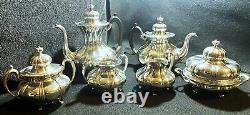 Pairpoint Mfg Co Quad Plate 6 Pièces Coffee & Tea Set Modèle 377