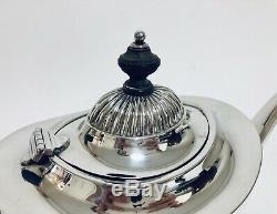Qualité Set Antique En Argent Massif Thé Teapot Sugar Bowl 1906 C Horner