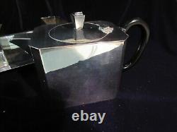 Rare Anglais Antique John Round & Son Four Pce Silverplate Tea Set
