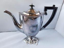 Rare Antique Sheffield Angleterre Crafton Silver Tea Set Plateau De Thé 6 Pièces