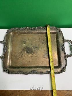 Rare Antique Silver Plate Tea Set 5 Pc: Rare Service à thé en argent plaqué antique 5 pièces.