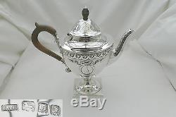 Rare George V Hm Sterling Silver 7 Piece Tea Set 1917