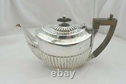 Rare Victorian Hm Sterling Silver Batchelors 3 Pièces Tea Set 1896