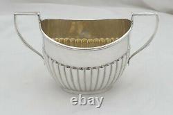Rare Victorian Hm Sterling Silver Batchelors 3 Pièces Tea Set 1896