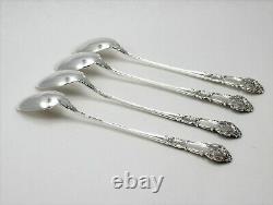 Reed And Barton French Renaissance Sterling Silver Iced Tea Spoons Ensemble De 4