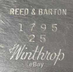 Reed & Barton Plateau Winthrop Shield 1795 Plaqué Argent Pour Grand Plateau