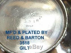 Reed & Barton Silverplate Superbe Motif Floral # 3518 4pc Café Et Thé Set