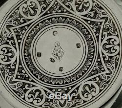 Service À Thé Écossais En Argent Sterling 1881, Goût Indien Zodiac