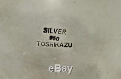 Service À Thé En Argent Sterling Japonais Signé Toshikazu 950 Pure