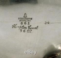 Service À Thé Sterling Reed & Barton 1951 Hampton Court 65 Oz. Aucun Monogramme