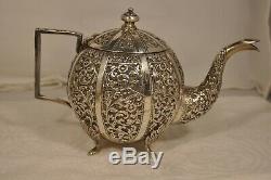 Service Le Massif Ancien Argent Antique Argent Massif Set Anglo Indian Tea