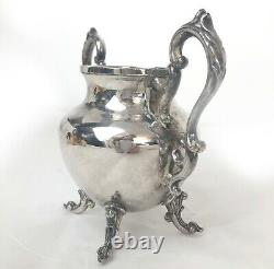 Service à thé Vintage de la société Birmingham Silver en argent sur cuivre