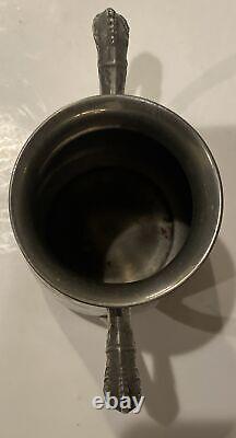 Service à thé creux en quadruple plaqué argent de l'Antique Rockford Silver Plate Co. #995 gravé