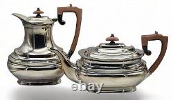 Service à thé en argent Vintage ROBERTS & BELK Silver Romney Plate 4 pièces - Théière, crémier, sucrier
