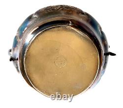 Service à thé en argent plaqué Quad Plate de la compagnie Victorian Britannia Metal Co., martelé à la main et ciselé