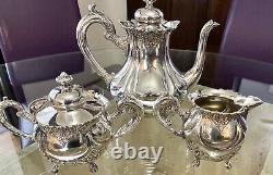 Service à thé en argent plaqué Victorien de 4 pièces de E. G. Webster & Son