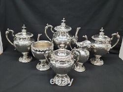 Service à thé en argent plaqué anglais 1877 / 6 pièces surdimensionnées / Sheffield Silver 5224