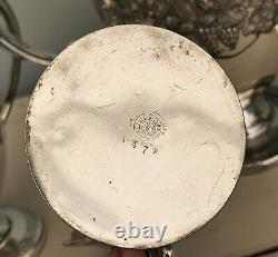 Service à thé en argent plaqué antique, Quatre pièces, Édouardien