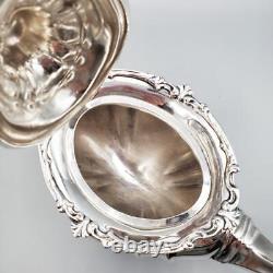 Service à thé en argent sterling Reed & Barton Hampton Court de 5 pièces avec motif de feuille d'acanthe de 1941