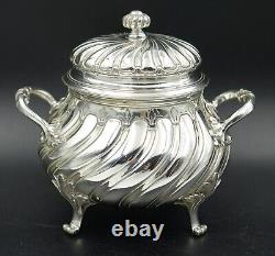 Service à thé et café en argent plaqué Marly Christofle français du XIXe siècle - 6 pièces.