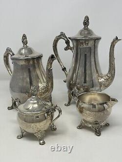 Service à thé et café en métal argenté 4 pièces, Alvin EP RC61, d'occasion