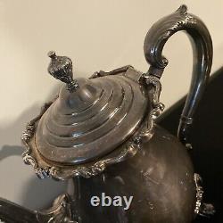 Service de café et de thé en argent plaqué Vintage W & S Blackinton Un ensemble de trois pièces