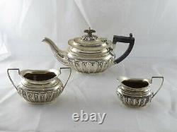 Smart Antique Victorian Solid Sterling Silver Bacheliers Tea Set Chester 1900