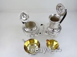 Superb Quality Set 4 Pièces Silver Tea & Coffee Service, Londres 1896 2130 Grammes
