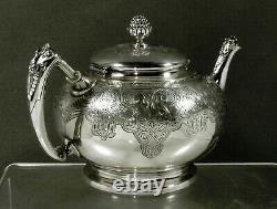 Tiffany Sterling Tea Set C1870 Motif Persan