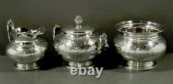 Tiffany Sterling Tea Set C1870 Motif Persan