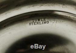 Towle Sterling Tea Set C1950 Ancien Maître Main Décorée 61 Onces