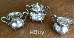 Un Ensemble De 7 Pièces Antique Pairpoint Silver Plate Tea Coffee Set