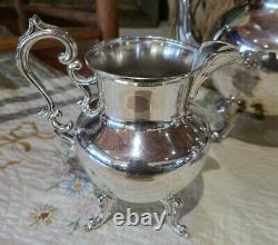 Vintage 3-piece Tea Set? 1900, Birmingham Silver Co. (bsc)? Silver Sur Copper
