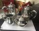 Vintage Allemand Wilhelm Wolff Silver Plate Deco Jugendssil 4 Pc Tea Coffee Set