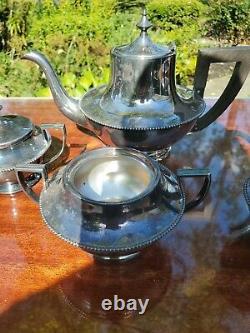 Vintage Barbour Silver Co Tea Set (plaque D'argent Hollowware 4005)