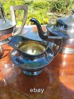 Vintage Barbour Silver Co Tea Set (plaque D'argent Hollowware 4005)