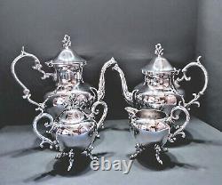 Vintage Birmingham Silver Company 4 Pièces Serti De Thé En Argent