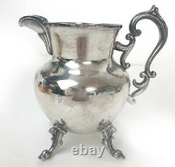 Vintage Birmingham Silver Company Tea Set Argent Sur Cuivre