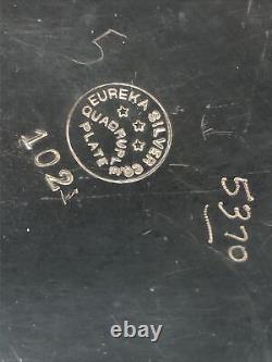Vintage Eureka Silver Co. Ensemble De Thé À Assiette Quadruple Et Plateau De Service